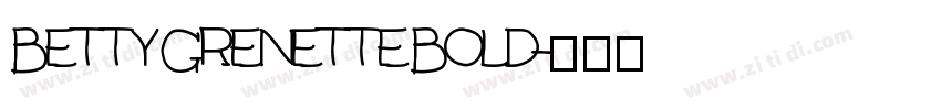 Betty Grenette Bold字体转换